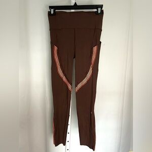 Lululemon Brown Women's Pants with Pastel Striped Detail